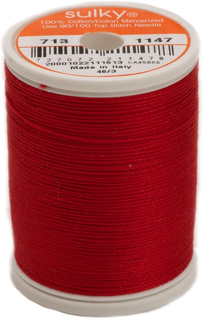 Sulky Cotton Thread 12 wt 330 yd Christmas Red