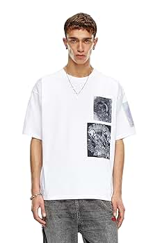 Diesel T-BOXT-SLITS-Q10 T-Shirt White | Amazon.com