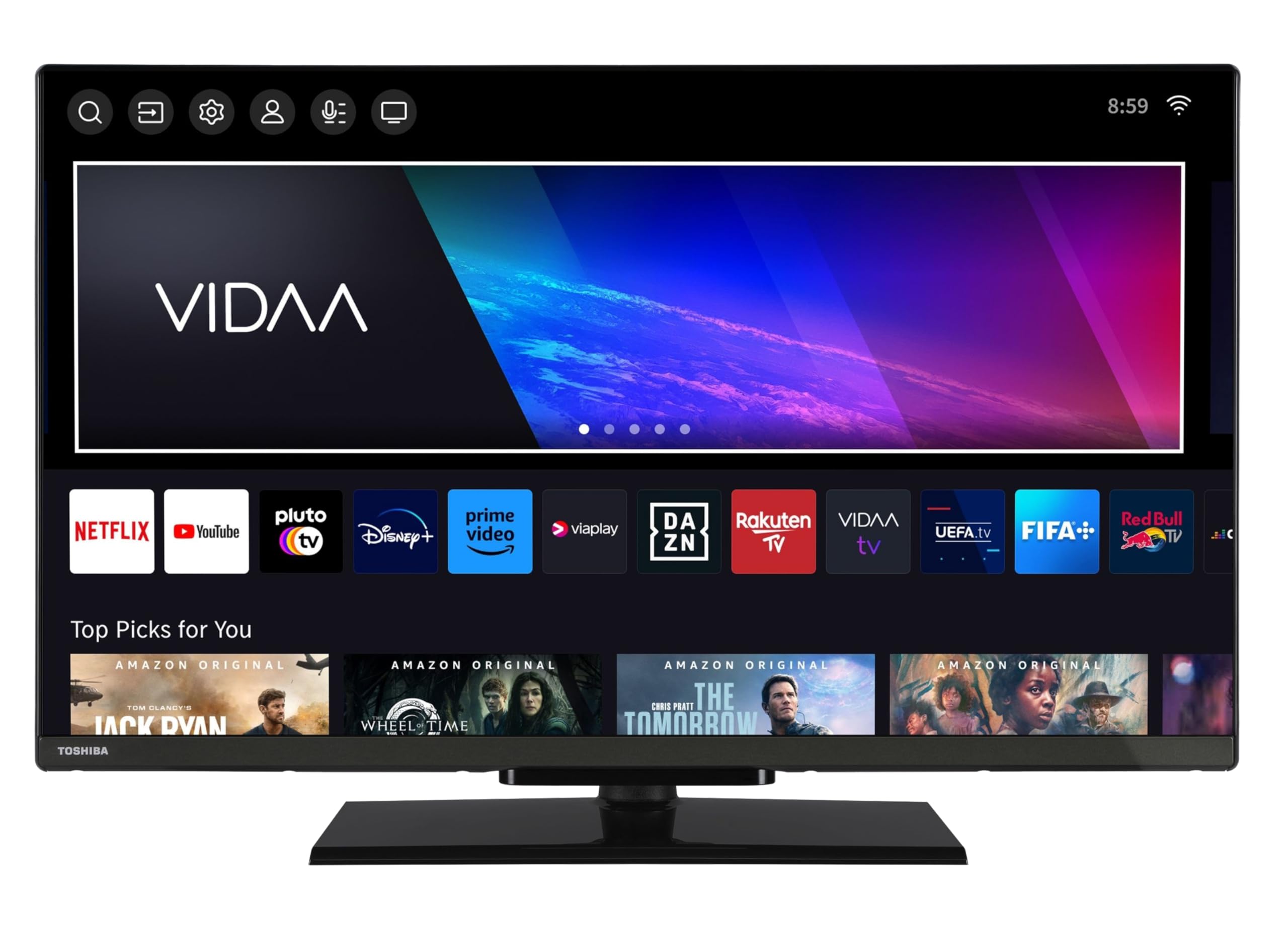 Toshiba 32LV3F63DA Fernseher 32 Zoll Smart TV VIDAA Full HD Fernseher HDR Smart TV mit Triple-Tuner und Bluetooth, LED TV (2026)