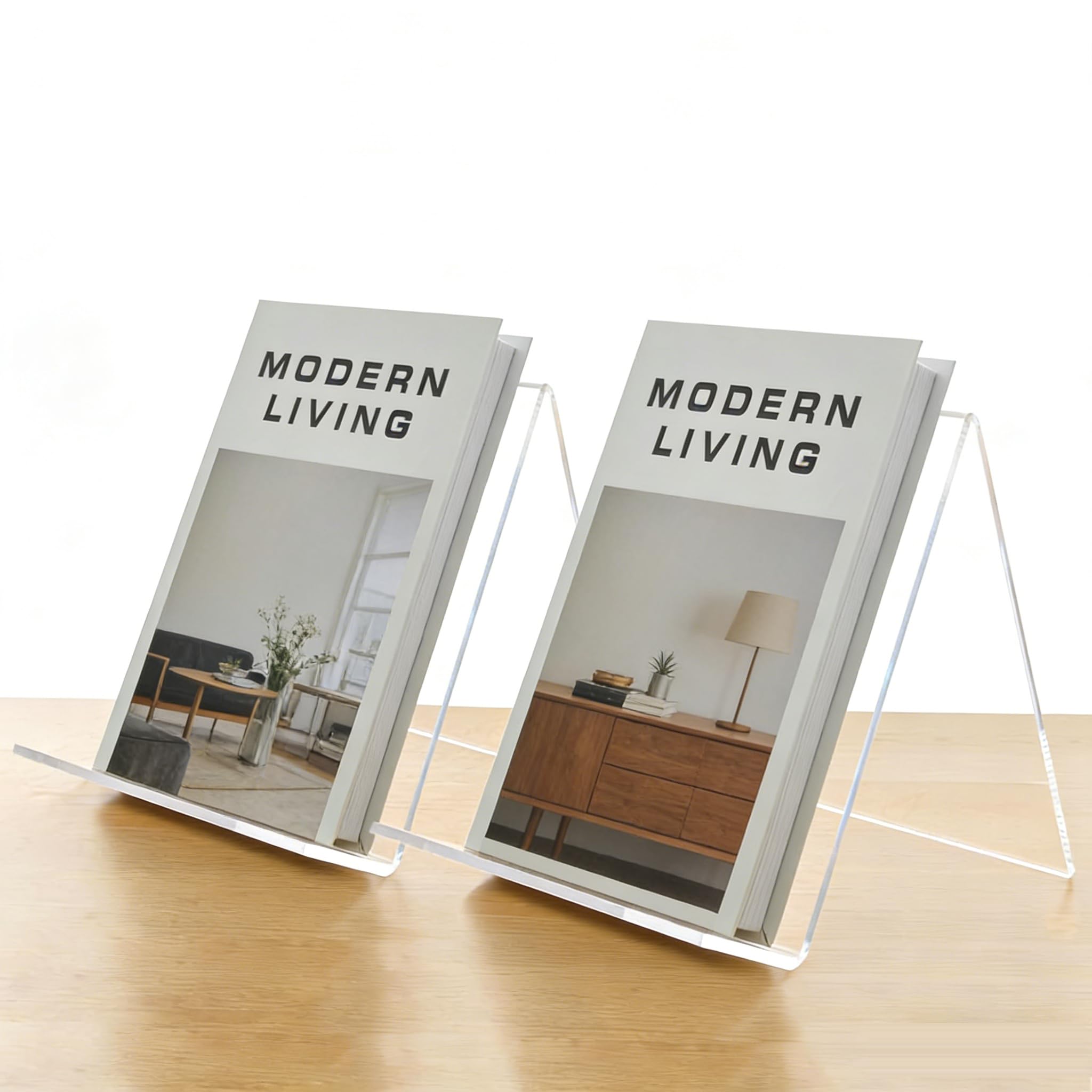 Photo 1 of AIDIMOO Large Clear Acrylic Book Stand Display Easel for Cookbooks, Tablets