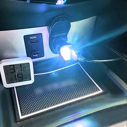 Miniatura 7 de 4 luces LED USB para interior del automóvil, mini luz ambiental para interior del automóvil, conector USB enchufable, accesorios para el interior