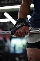 Vista 2 de Correas de levantamiento de pesas profesionales, multiusos, algodón resistente, color negro