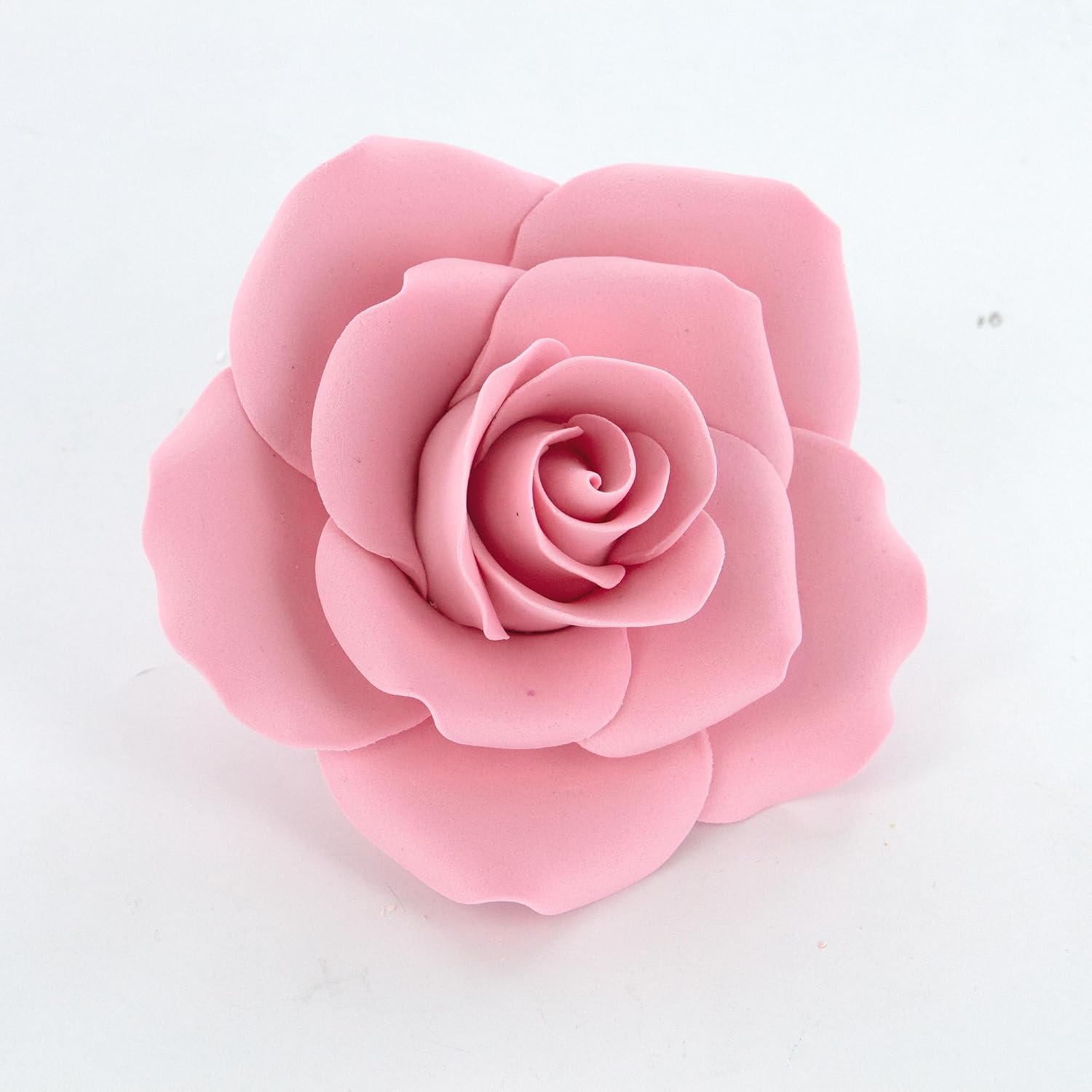 Global Sugar Art Rose Jumbo Sugar Cake Flowers Pink, 5 Count
