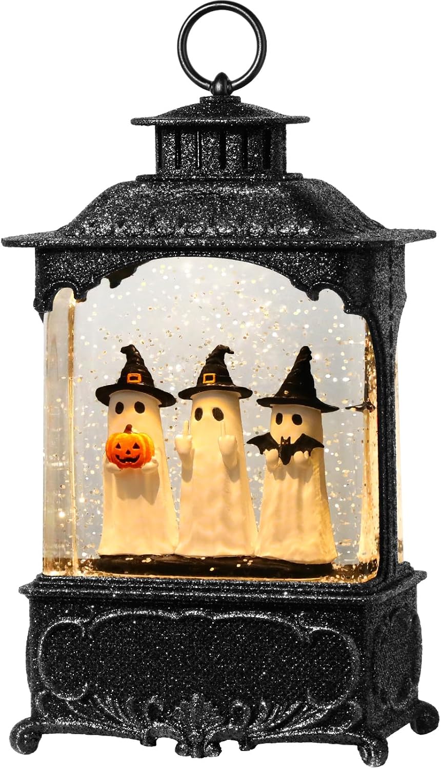 Ghost Halloween Snow Globe Lantern Halloween Decorations Indoor