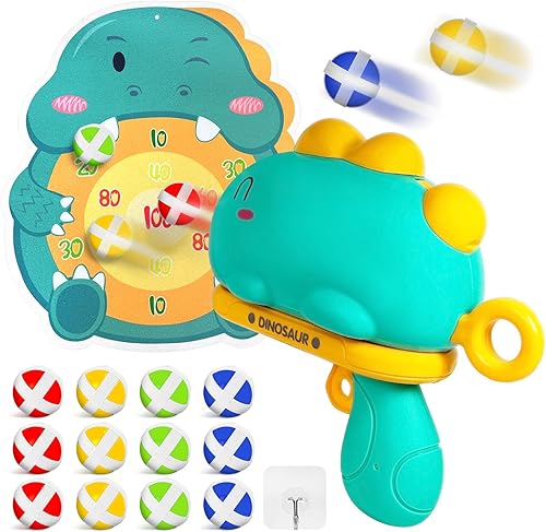 Ambfina Juguetes al aire libre, regalos para niños de 3, 4, 5, 6 años, juegos de dinosaurio al aire libre, juguetes de tablero de dardos para niños