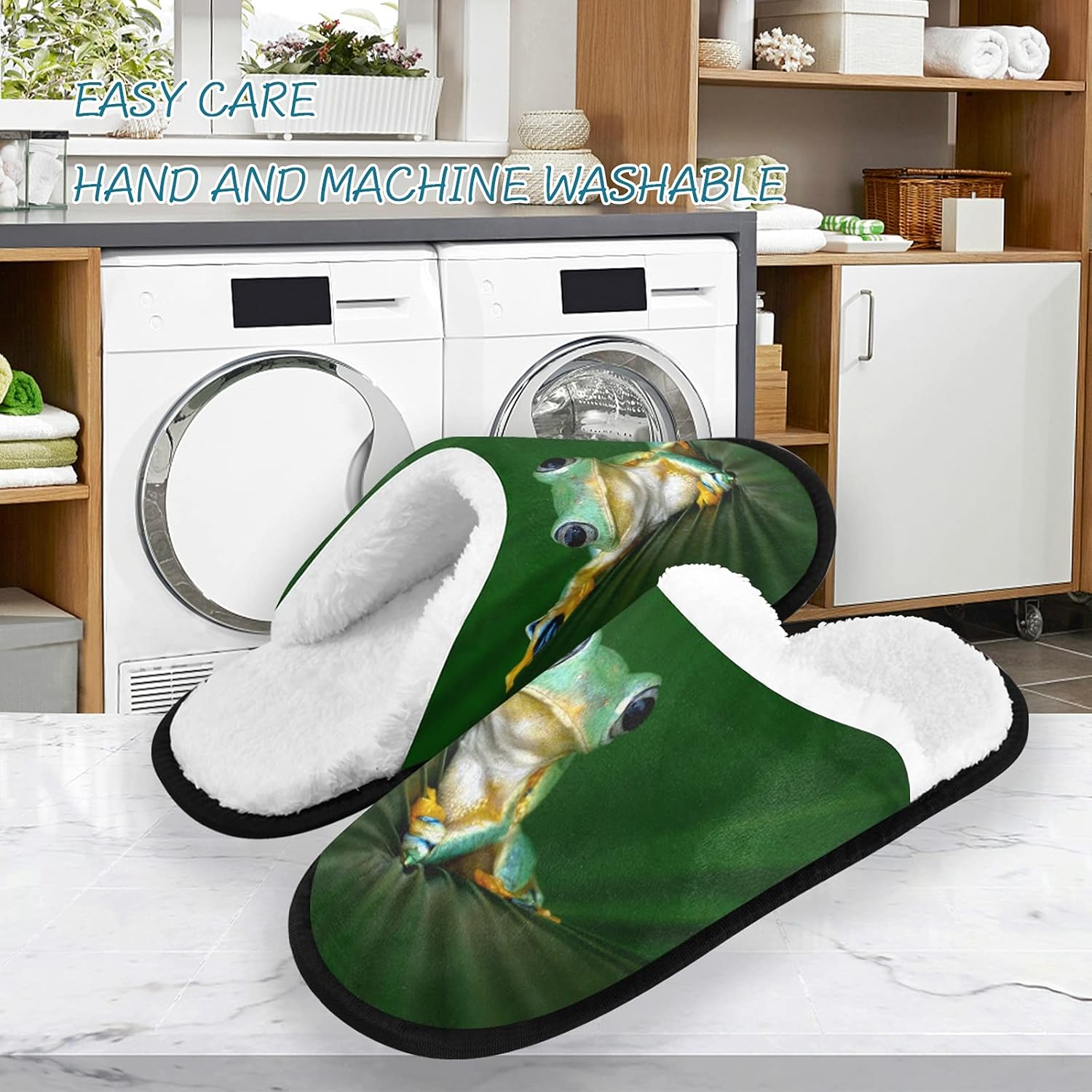 Slippers Soft Non-Slip Indoor House Slippers Home Shoes For Bedroom Hotel Travel Spa - Image 3
