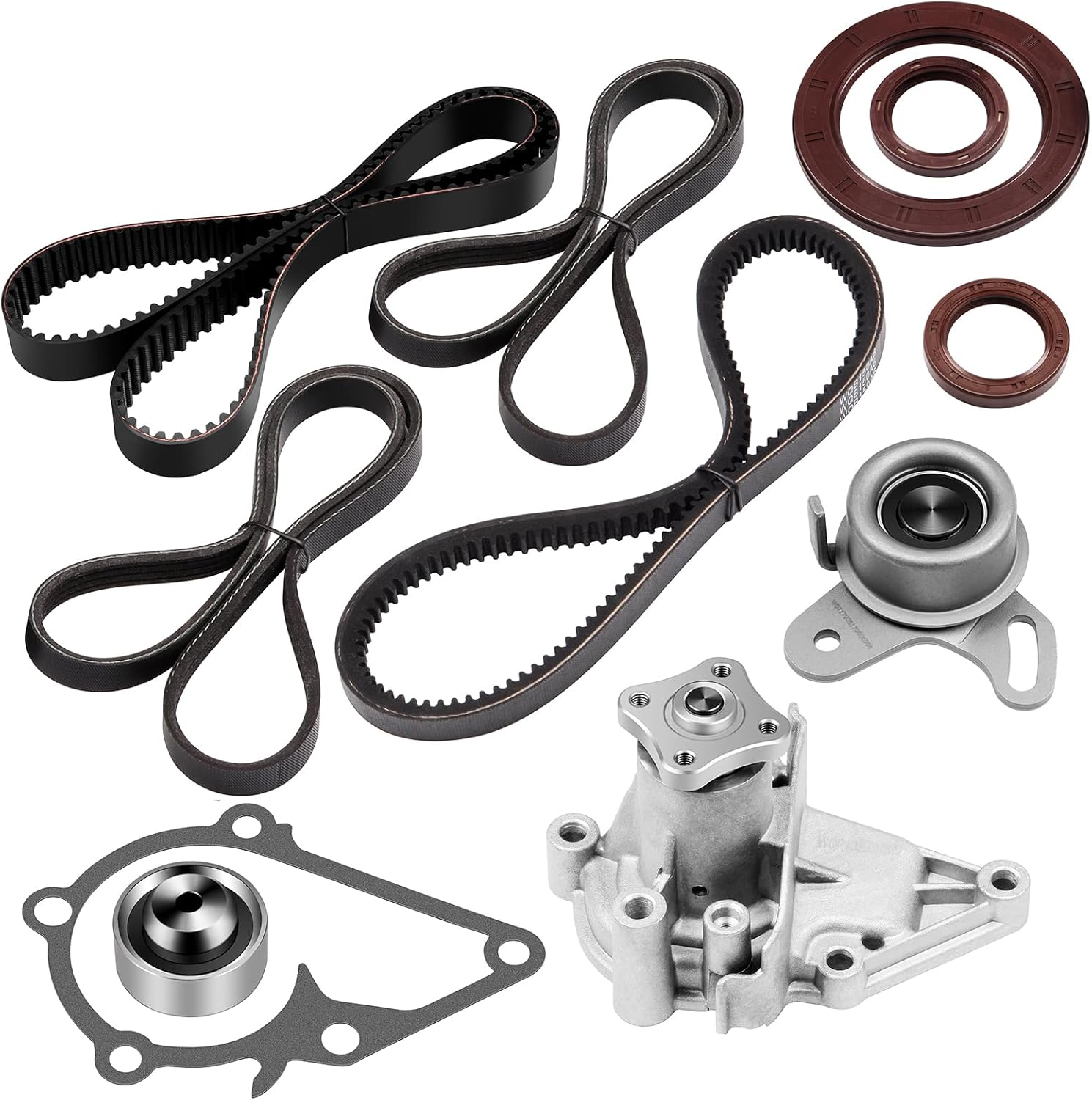 ECCPP Timing Belt Kit with Water Pump Compatible For 2001 2002 2003 2004 2005 2006 2007 2008 2009 2010 2011 For Hyundai Accent l4 1.6L TS26282 WP122 2510026902