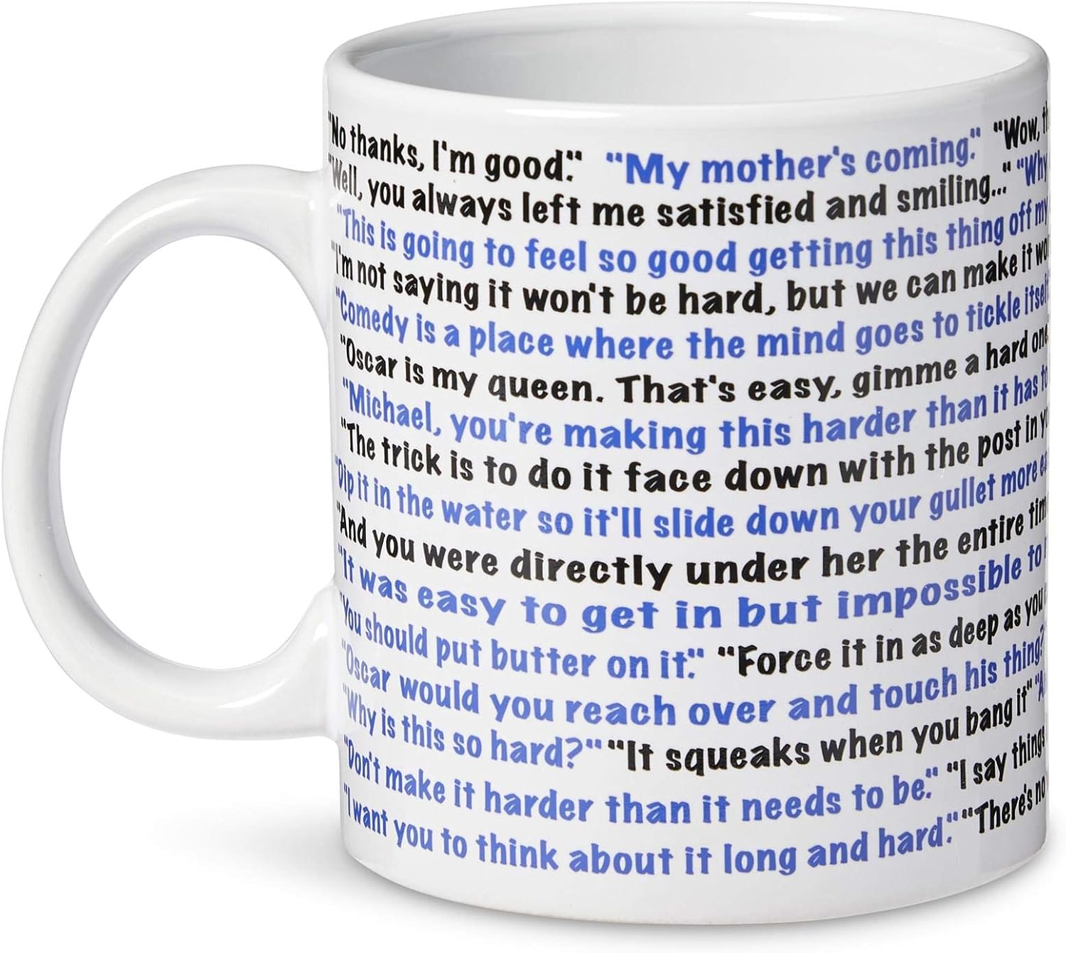 Official The Office That’s What She Said 20-Ounce Mug - Ceramic Cup For Hot Coffee, Tea, Cocoa - Every That's What She Said Joke from All Seasons - Licensed NBC Items