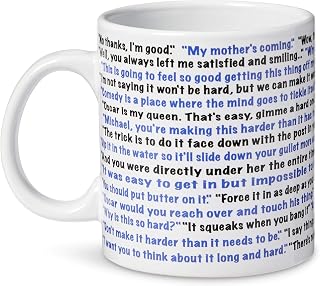 Official The Office That’s What She Said 20-Ounce Mug - Ceramic Cup For Hot Coffee, Tea, Cocoa - Every That's What She Said Joke from All Seasons - Licensed NBC Items