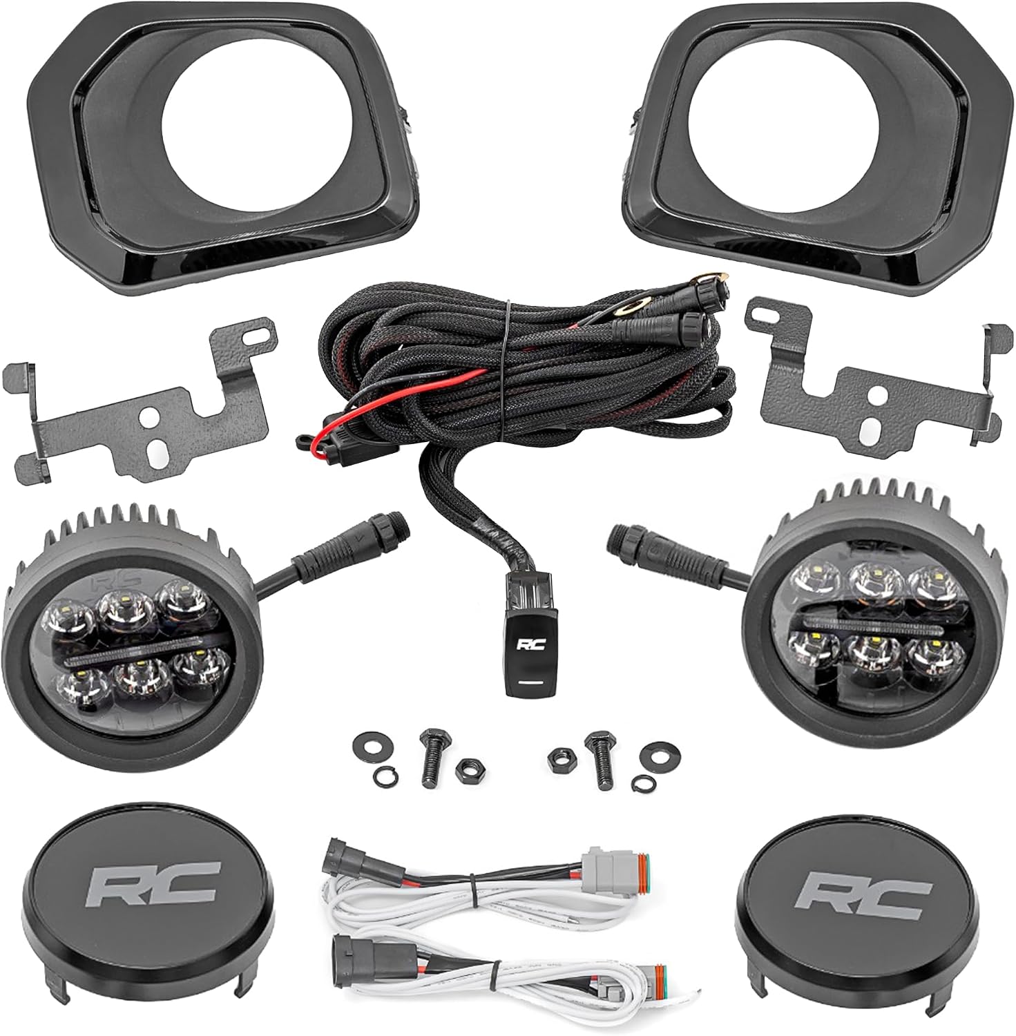 Rough Country 3.5" Black Series LED Fog Light Kit for 2016-2023 Toyota Tacoma
