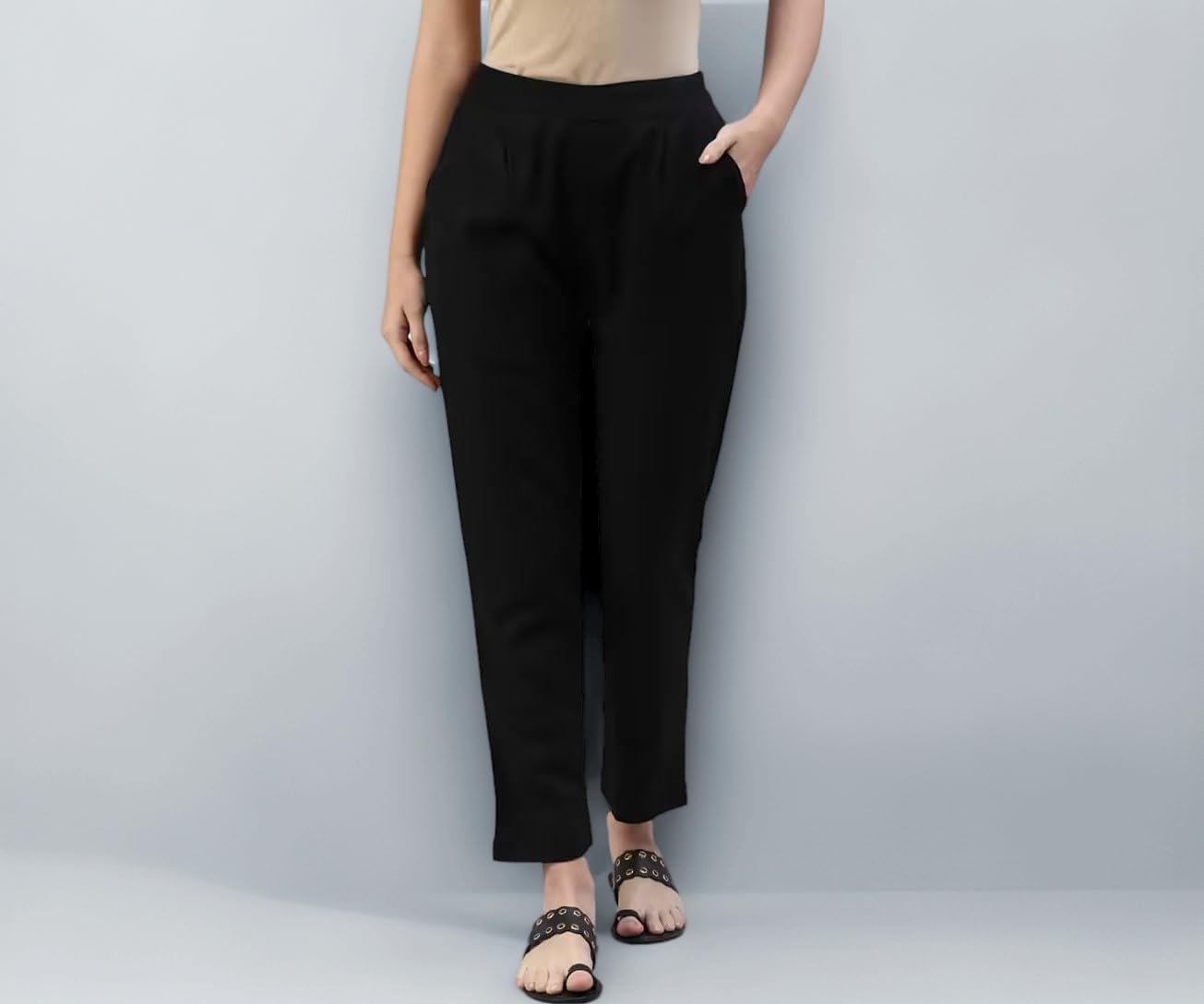 Straight Fit Cotton Trouser Pants for Womens & Girls