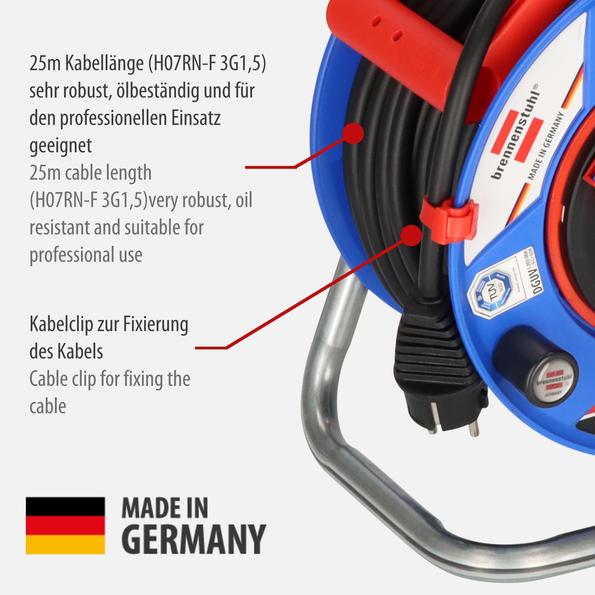 Brennenstuhl 25m H07RN-F 3G1,5 3AC outlet(s) 25m prolunghe e multiple