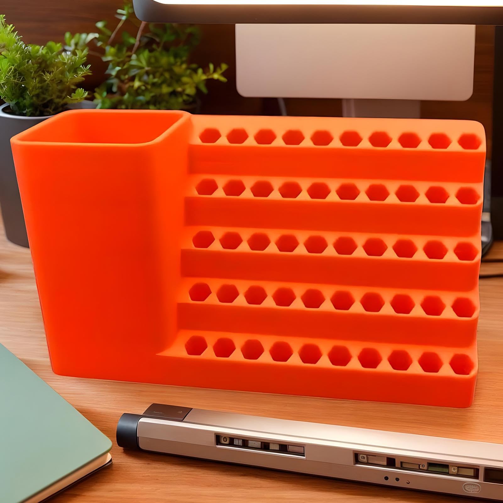 Portabrocas Organizador Resistente para Brocas Hexagonales Panel Antideslizante