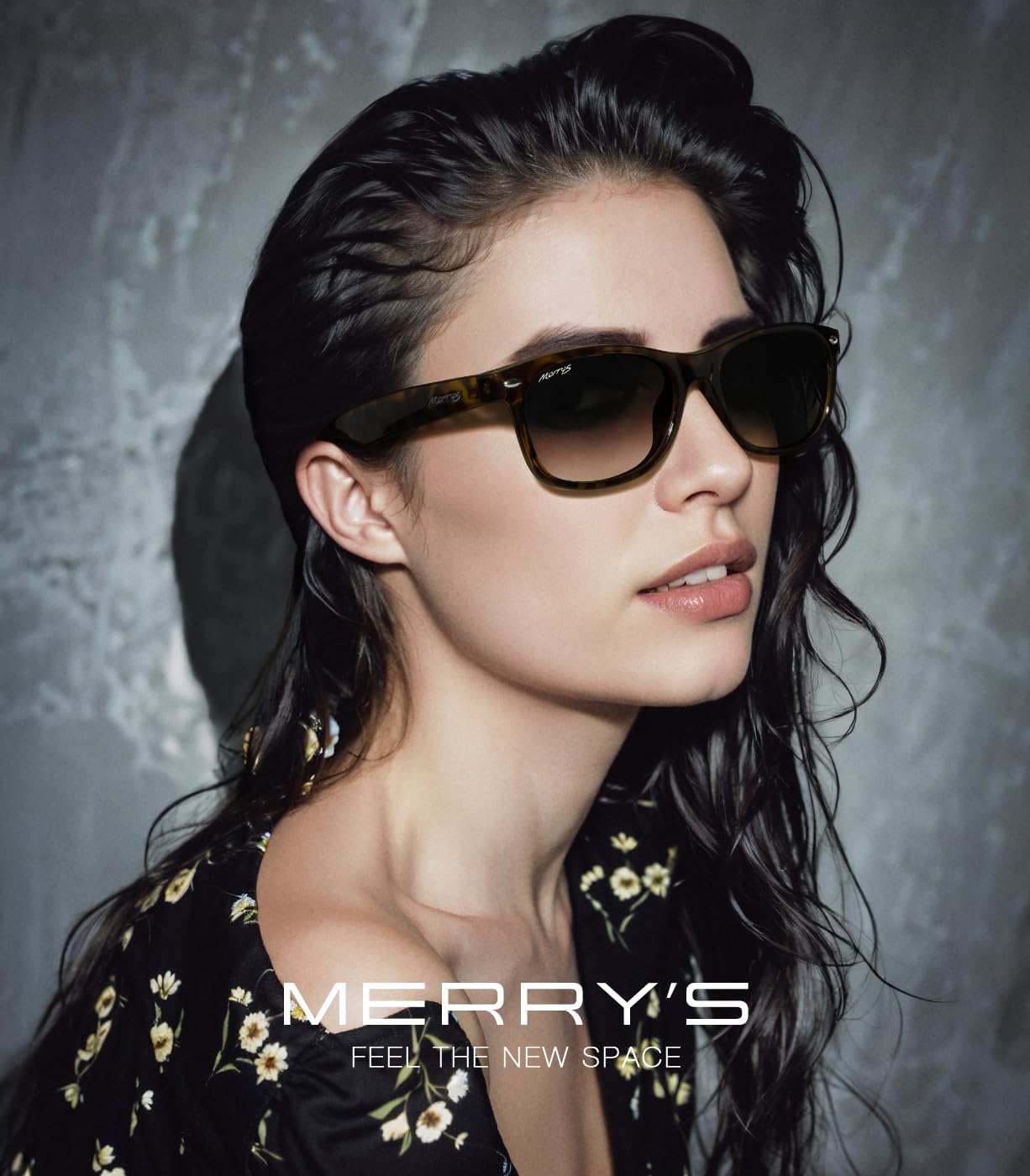 MERRY'S Polarized Unisex Shades Sunglasses for Men and Women Vintage Polarized Sun Glasses Mirror Lens (Leopard Frame/Brown Gradient Lens, 55)