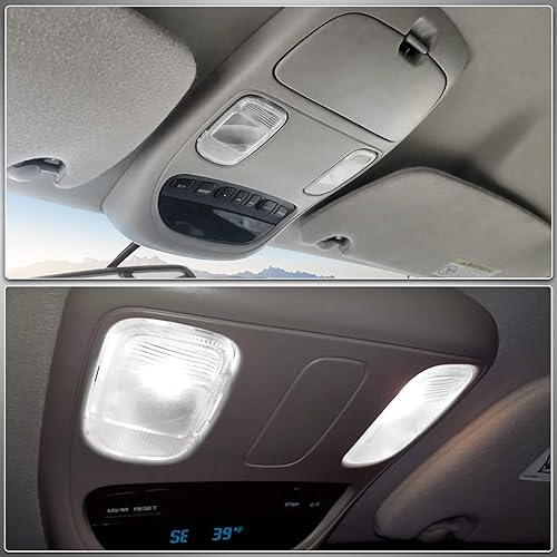 Miniatura 5 de HERCOO Cubierta de luz de cúpula de techo para consola superior, lente de lectura, luz LED blanca, carcasa compatible con Dodge Ram 1500 2500 3500