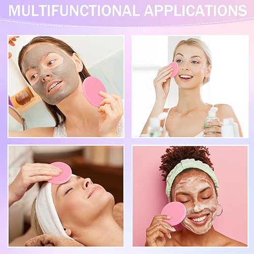 Vista 32 de Mifoci 960 esponjas faciales comprimidas para esteticistas, almohadillas de esponja de eliminación de maquillaje para mujeres, spa exfoliante facial