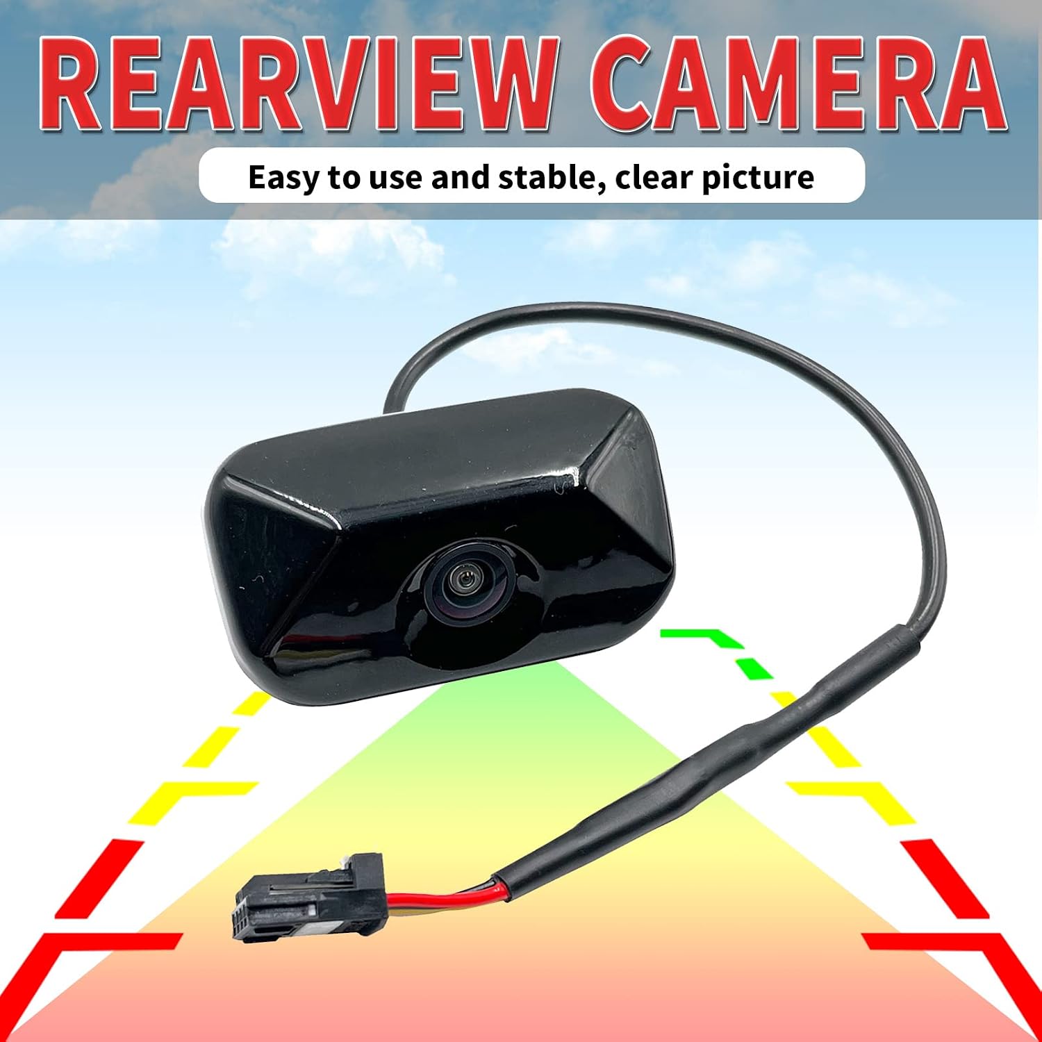Rear View Back Up Camera Compatible with Kia Soul 2010-2013 Replaces 957602K100 95760-2K100-I7 Color Black