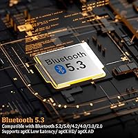 Vista 4 de 1Mii Transmisor Bluetooth 5.3 para TV a 2 auriculares inalámbricos, adaptador Bluetooth de largo alcance de 100 pies para TV aptX Adaptive y control