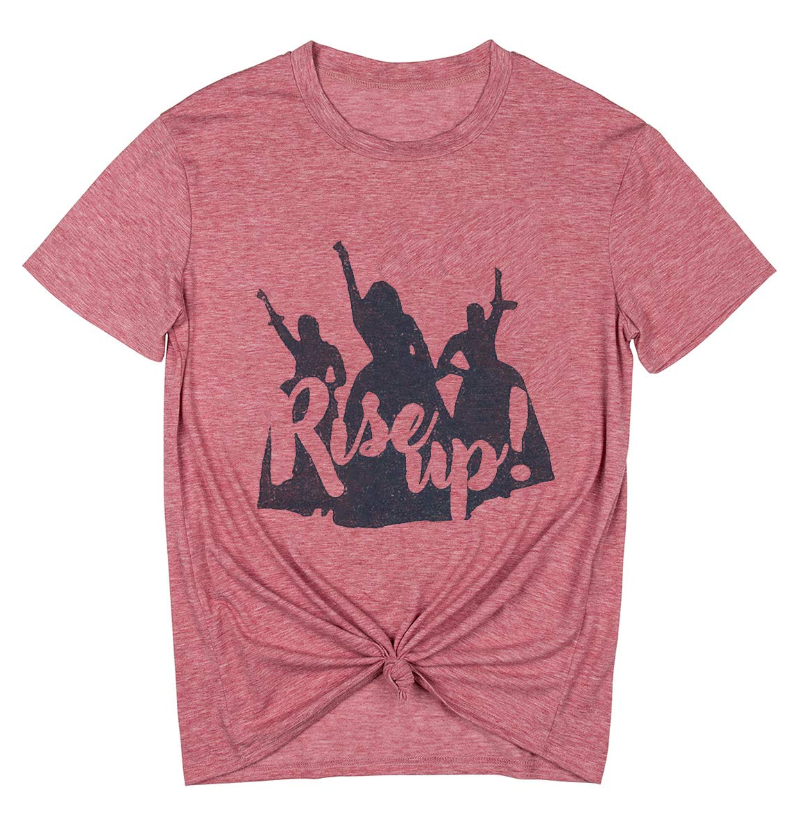 YimoyaWomens Hamilton Lyrics Shirts Casual Talk Less Smile More Rise Up Musical Graphic Tees