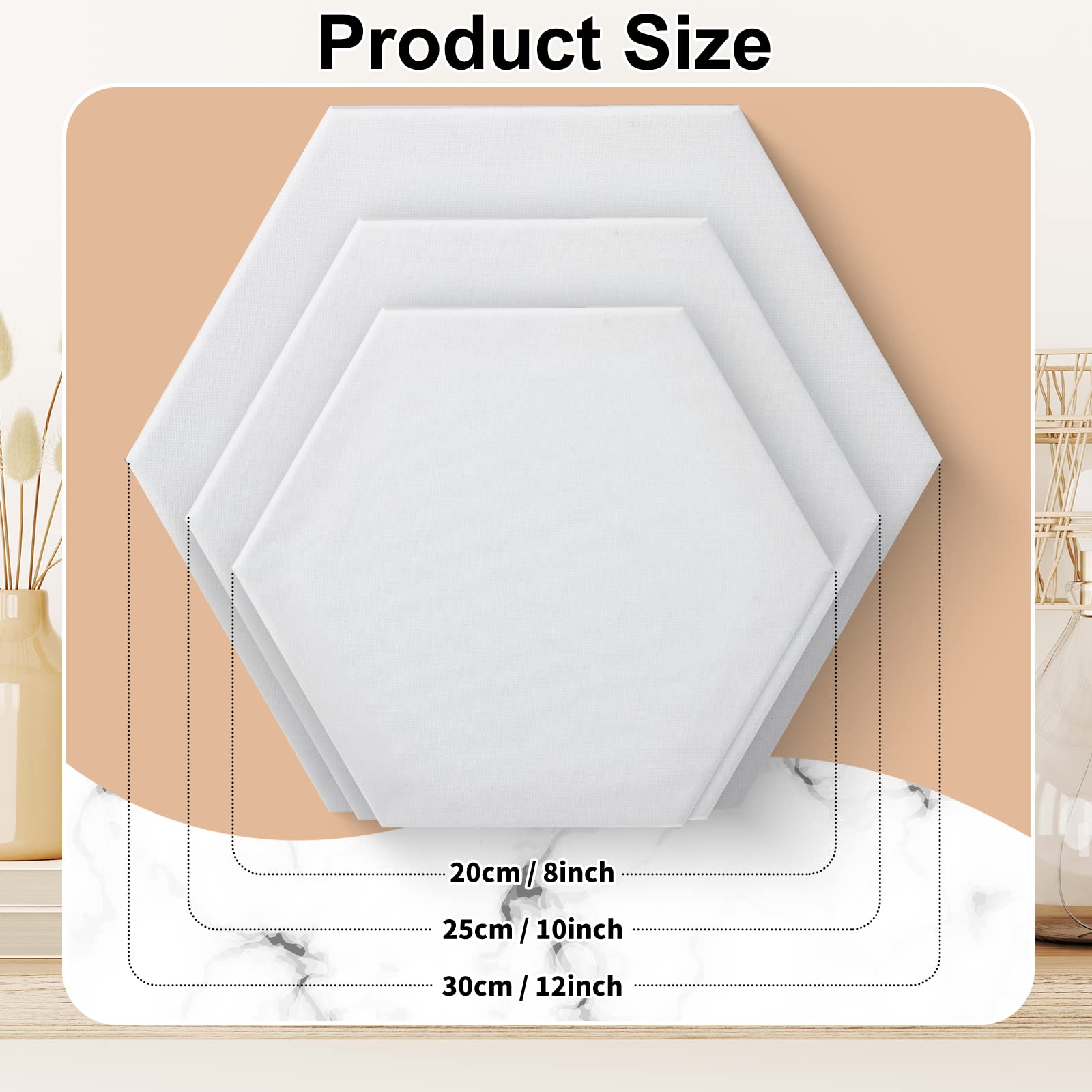 Painting Canvas Boards 24-Piece Stretched Canvas Set - Mixed Shapes For ...
