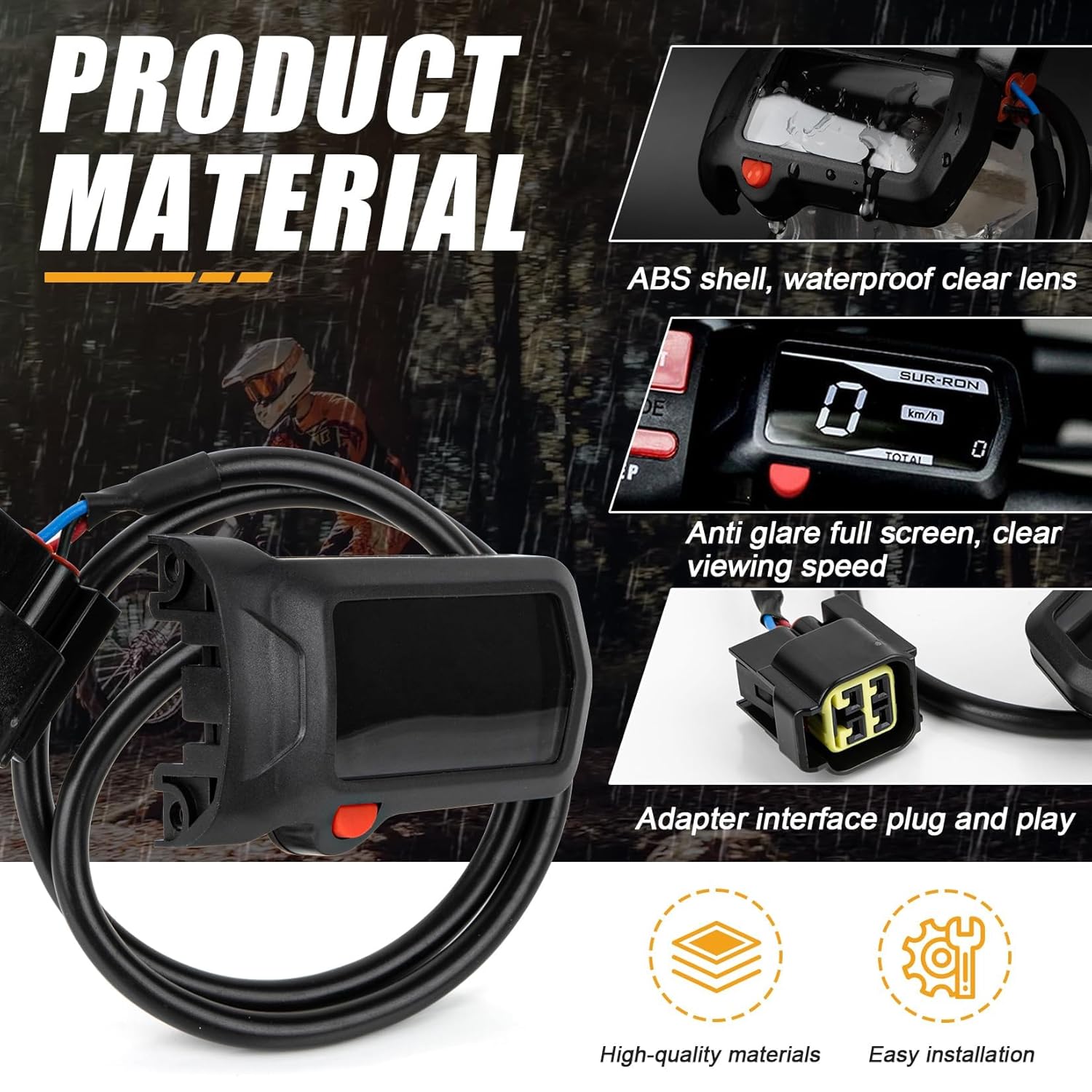 PSLER Light Bee X Speedometer - Motorcycle Gauge Cluster Display Meter Dashboard Digital for Lightbee x/s Electric Dirt Bike Parts