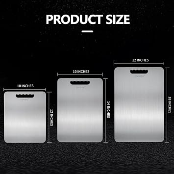 Titanium Cutting Board For Kitchen-Cutting Board Double Side Food Grade,Pure Cut Titanium,Durable Dishwasher Safe Easy to Clean Medium Size (14''Lx10''W)