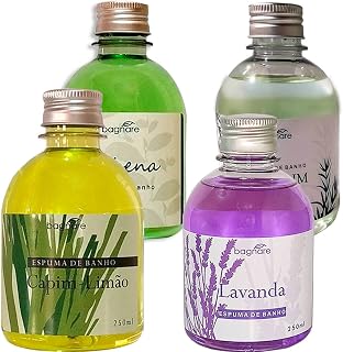 Espumas Banho Banheira Hidro Relaxante Refrescante 4 Aromas 250ml Cada