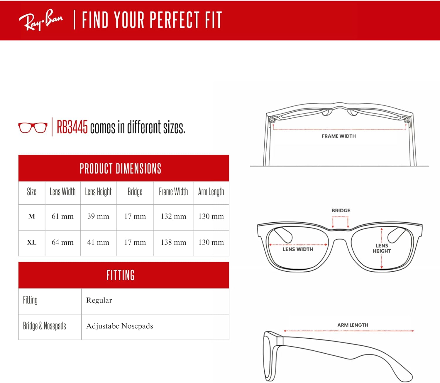 Ray-Ban RB3445 Rectangular Sunglasses For Men +BUNDLE with ACCESSORY EYEWEAR KIT - Image 6