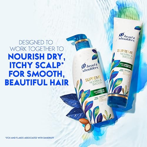 Miniatura 6 de Head & Shoulders Juego de champú y acondicionador anticaspa, Supreme Nourish & Smooth, 1% piritiona de zinc, sin sulfatos, para cuero cabelludo