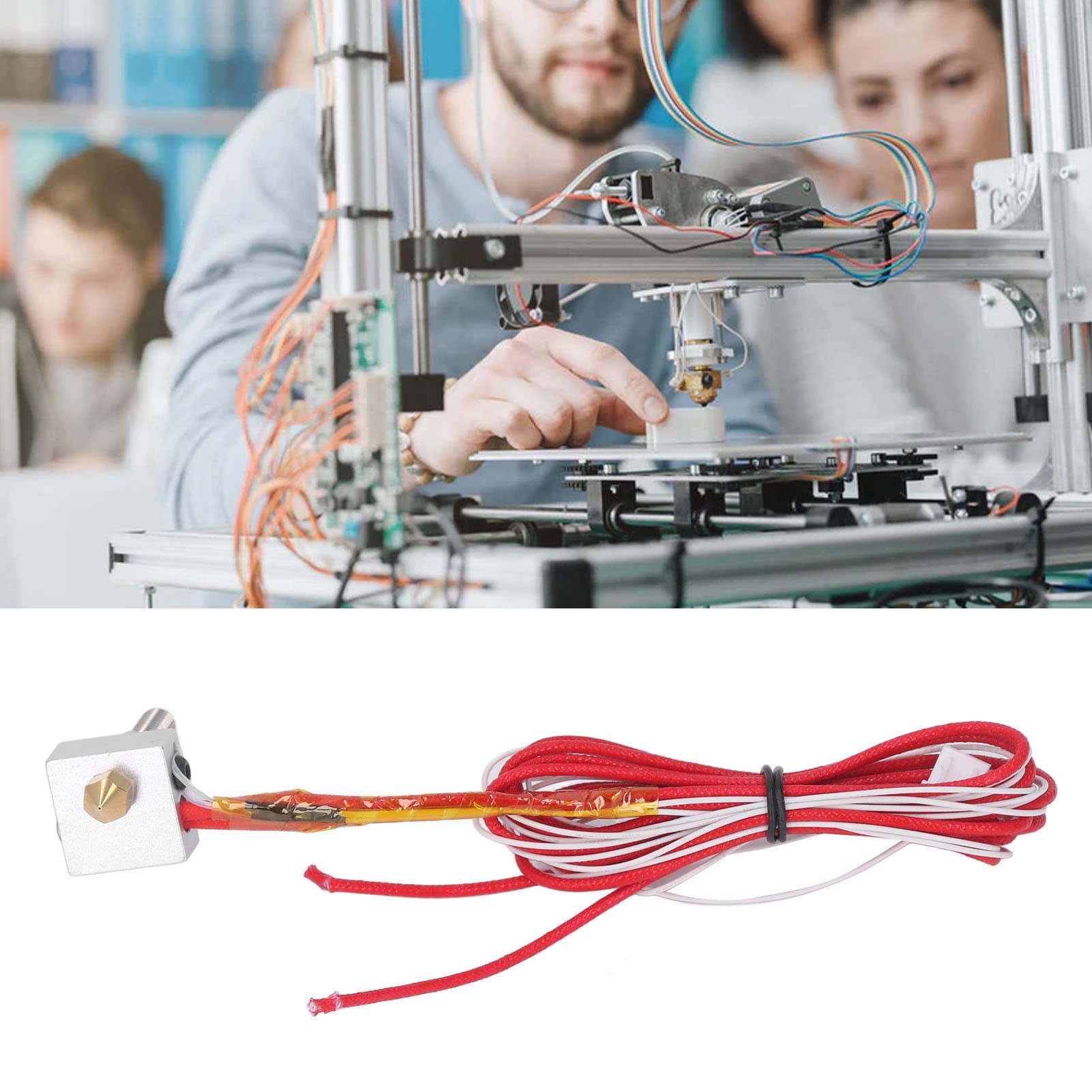Głowica Hot End, Drukarka 3d Hot End Hotend Głowica Dyszy MK8 Wytłaczarka 0.4mm Dysza do Anet A8 I3, Wytłaczarki do Drukarek 3d