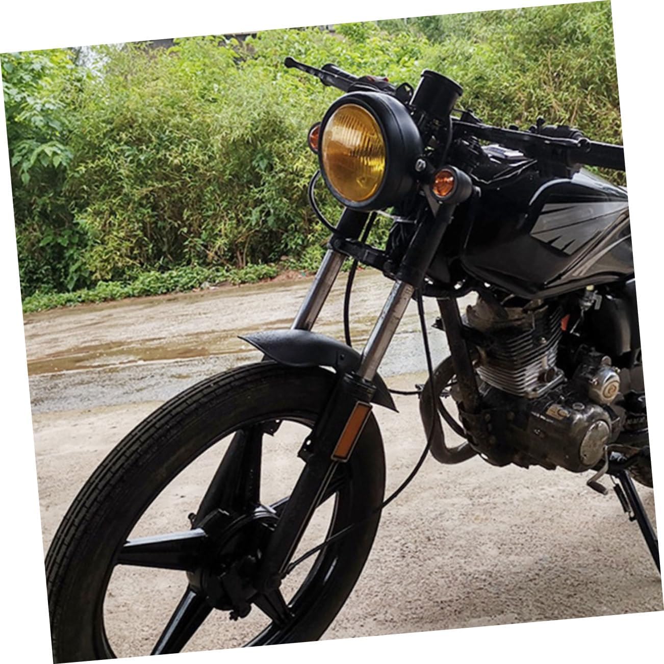 Unomor 1set Retro Motorcycle Front Rear Mudguards Wheel Cover Splash Guard for Easy Installation