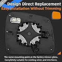 Vista 3 de Espejo lateral del conductor de repuesto para Jeep Grand Cherokee 2011-2020, para Dodge Durango 2014-2019, cristal de espejos - espejo retrovisor