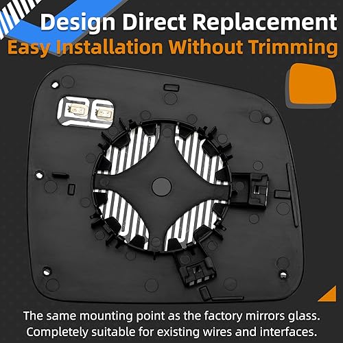 Miniatura 3 de Espejo lateral del conductor de repuesto para Jeep Grand Cherokee 2011-2020, para Dodge Durango 2014-2019, espejo retrovisor lateral izquierdo con