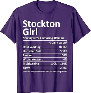 STOCKTON GIRL CA CALIFORNIA Funny City Home Roots USA Gift T-Shirt