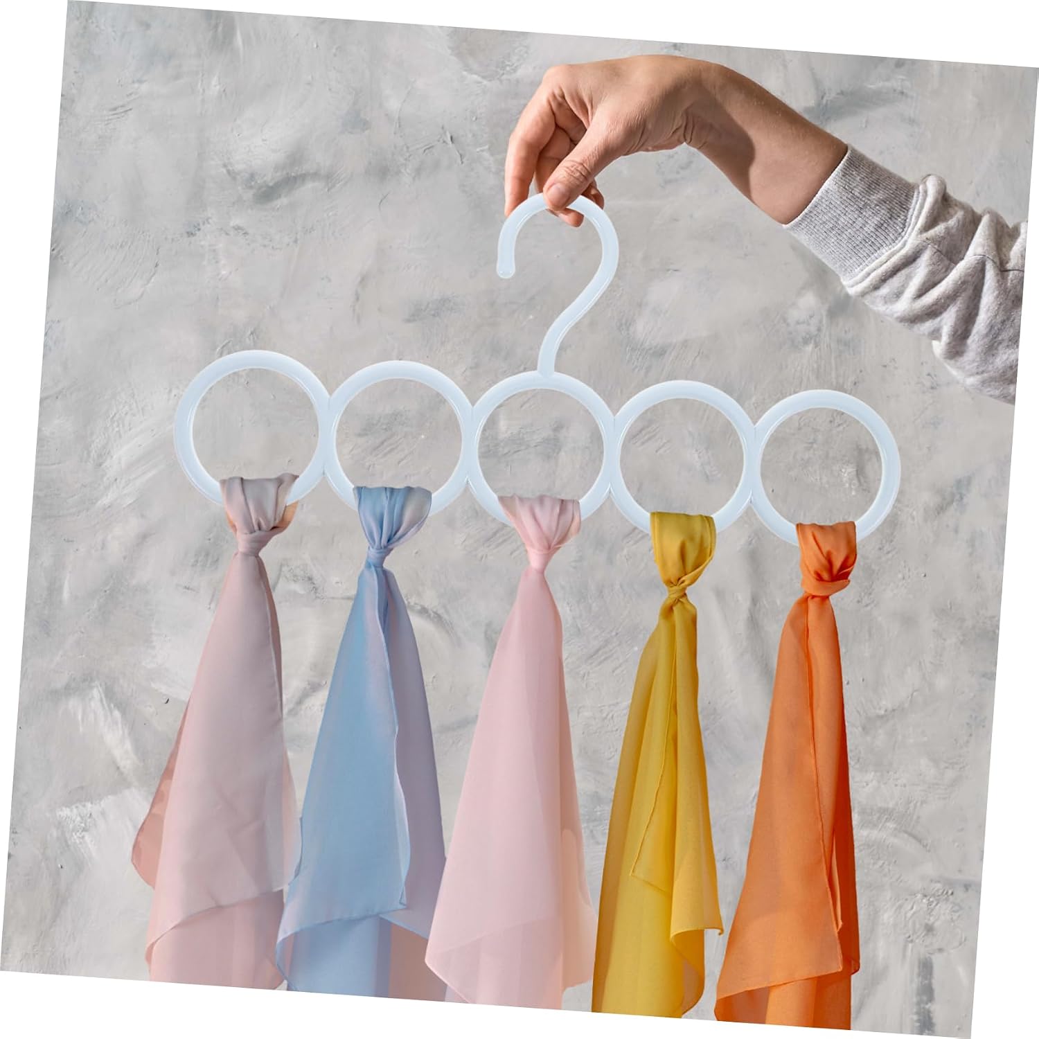 8 Pcs Scarf Storage Organizer Plastic Belt Tie Rack for Closet