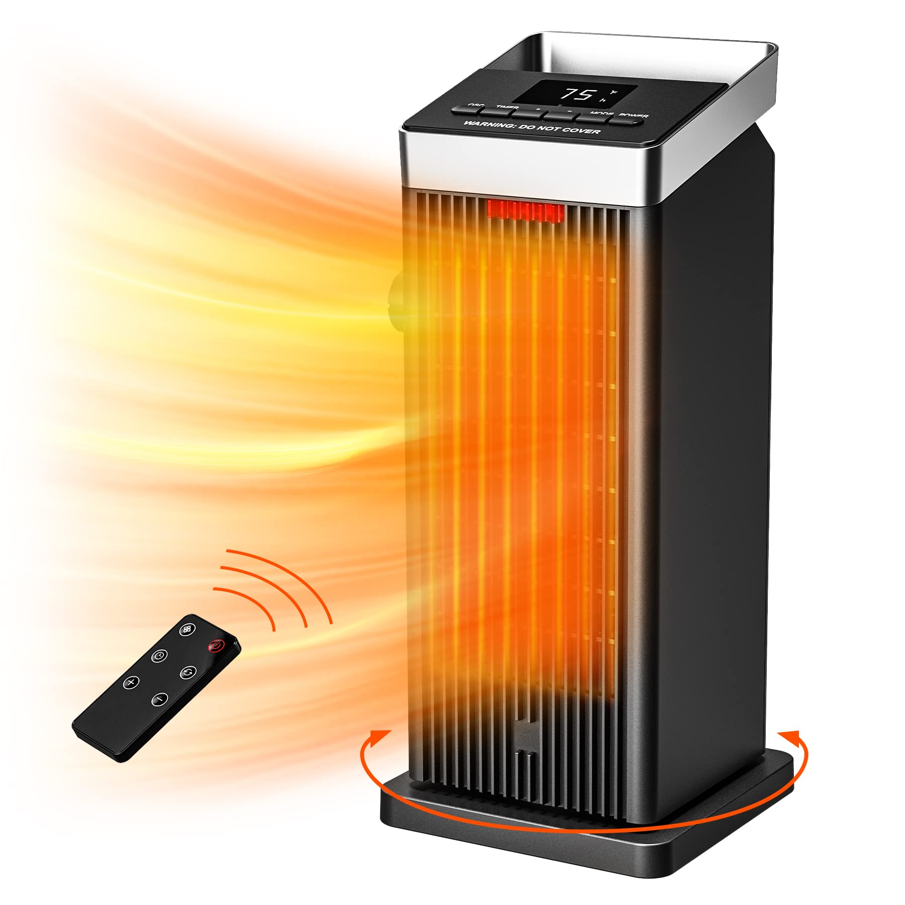 Buy Space Heater, ZIENNOQ 1500W PTC Ceramic Heater with Thermostat 90