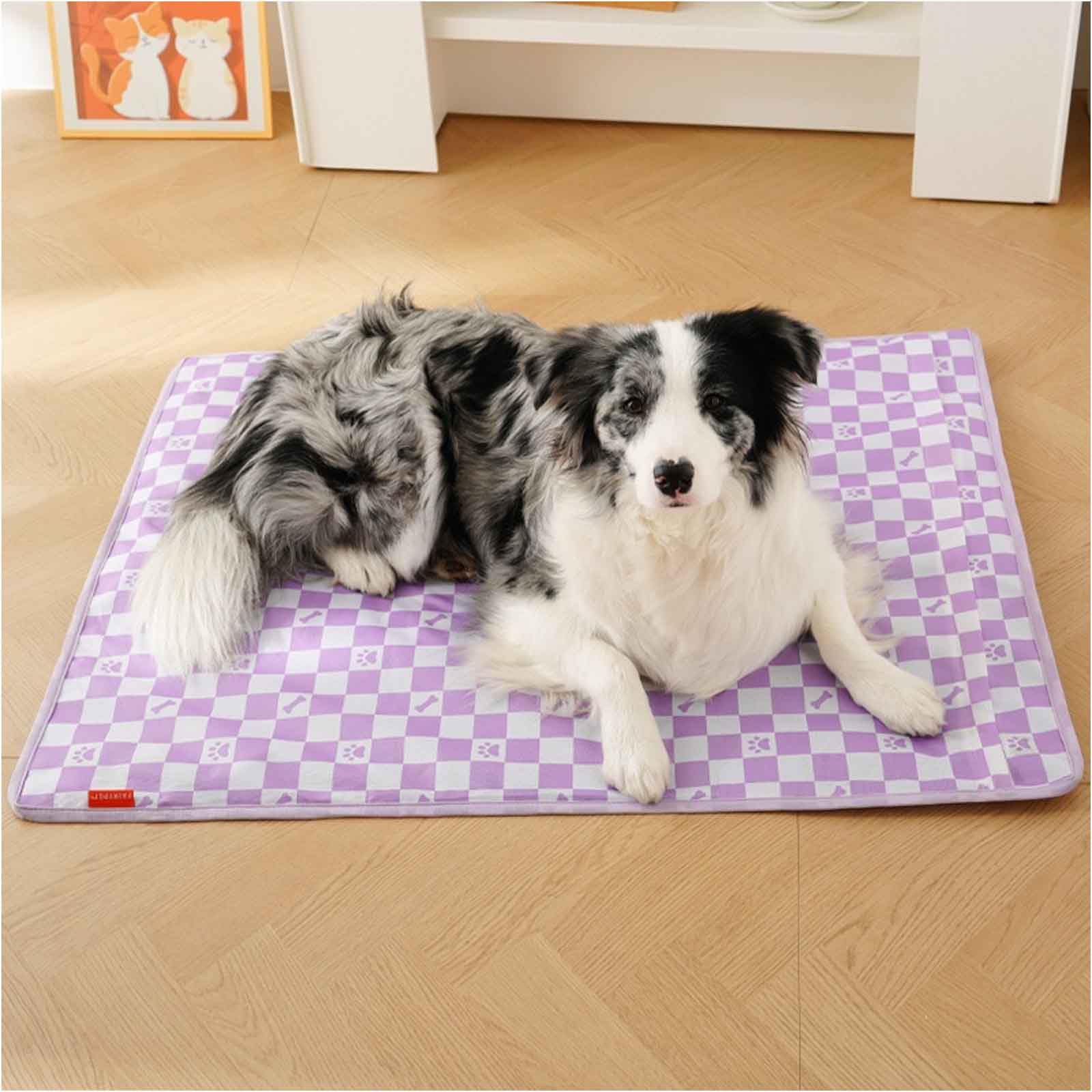 Manta Fria para Perros, Manta Refrescante Gatos, Almohadilla De Gel Autofresca, Cama Perro Verano, Muy Adecuada para Veranos Calurosos,Verde,L