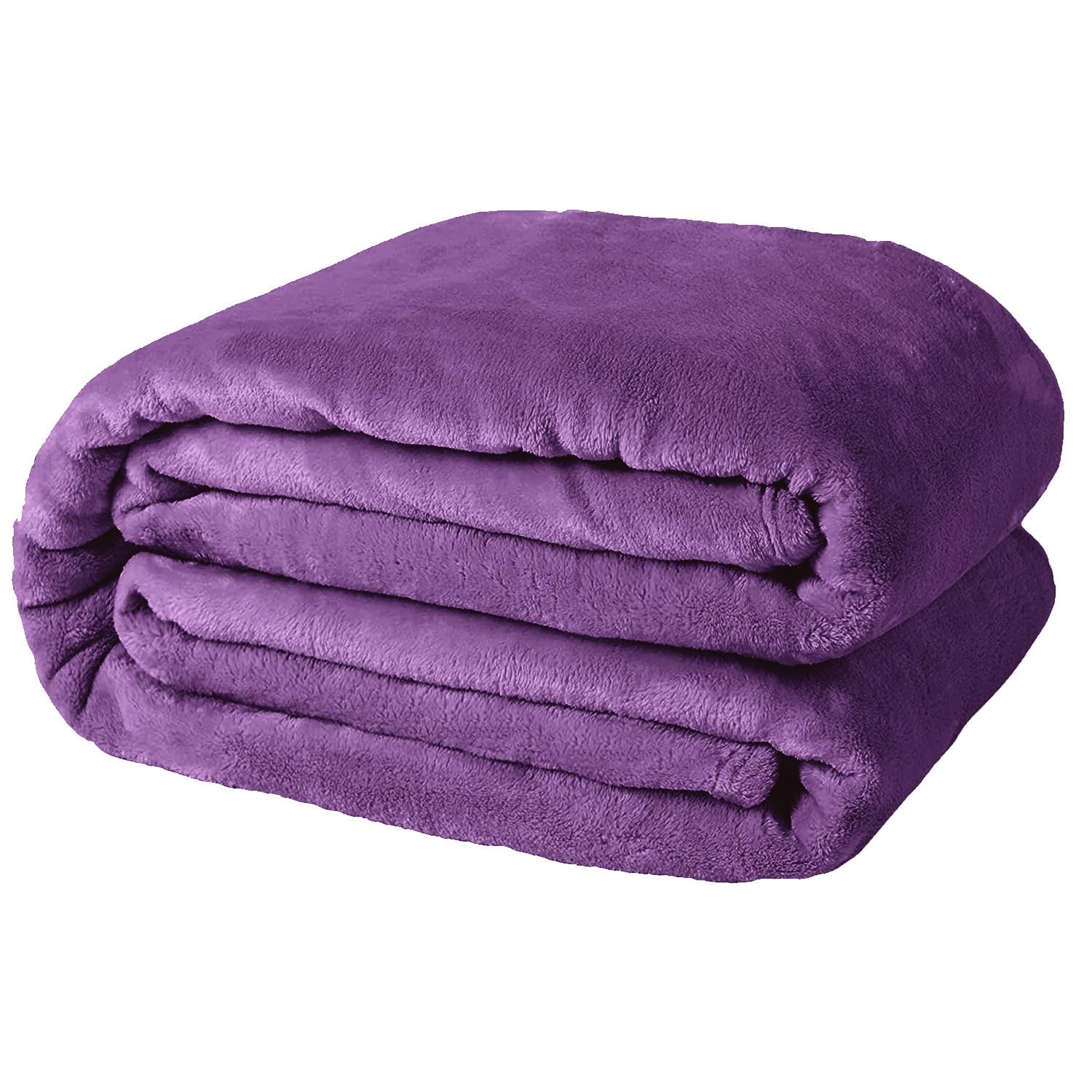 Casabella Purple Deluxe Soft Faux Fur Mink Fleece Throw Blanket-150X200 Cm, Sofa Throws, Cozy Warm Blanket Throw For Bed, Settees, Double Fleece Blankets