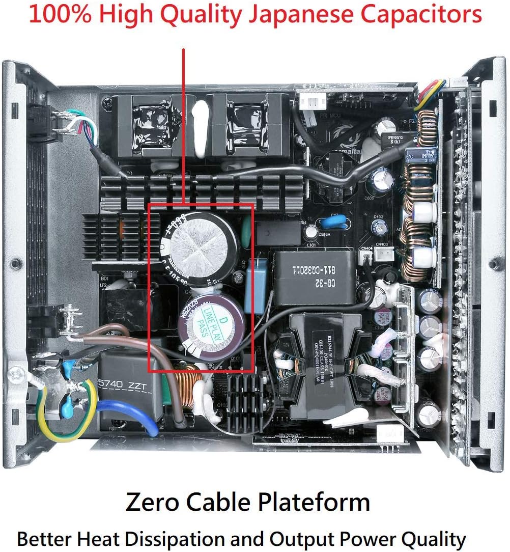 Thermaltake Toughpower PF1 ARGB 850W 80+ Platinum 16.8 Million Colors 18 Addressable LEDs 5V Motherboard Sync/Analog Controlled SLI Full Modular Power Supply PS-TPD-0850F3FAPU-1