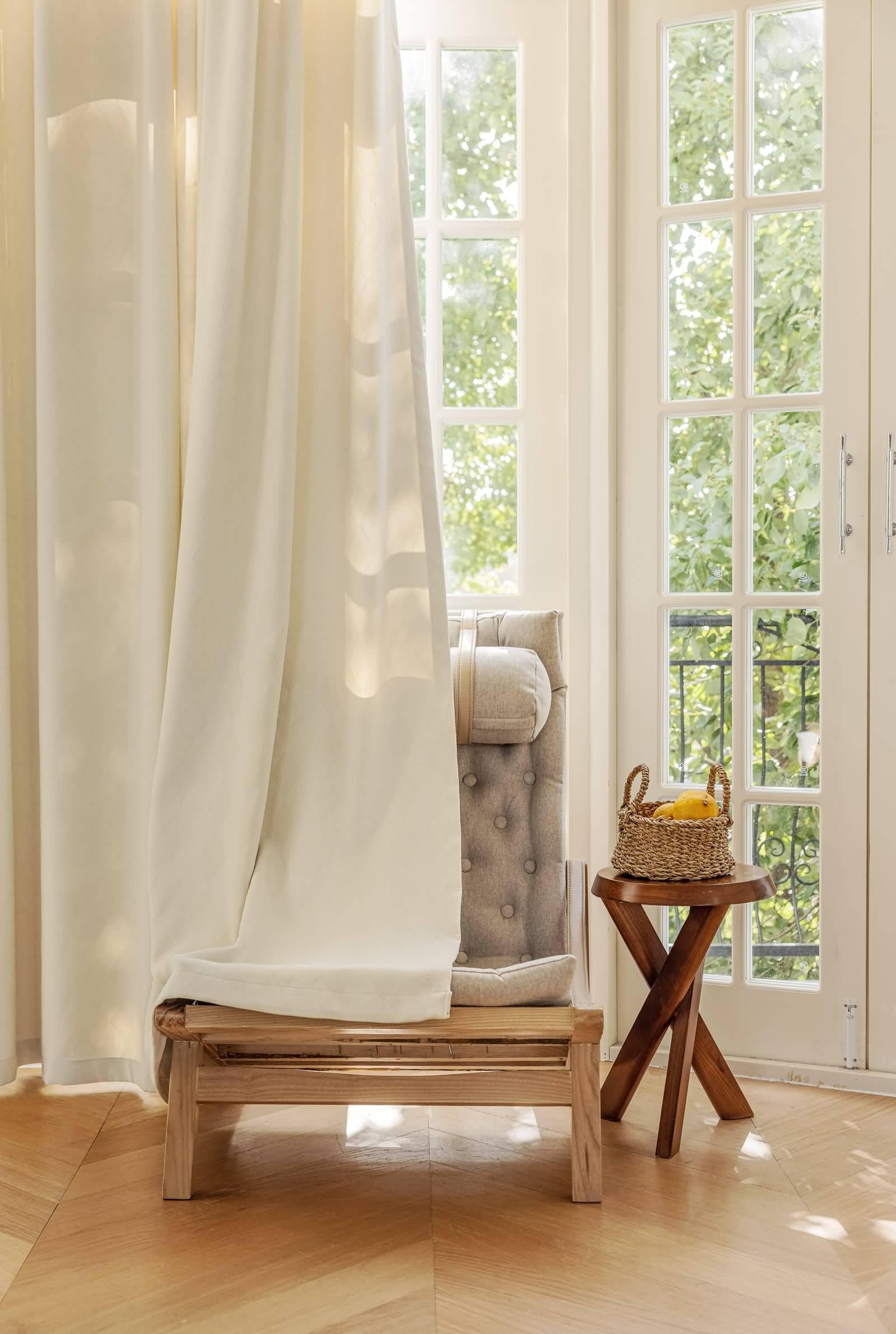 Visillos Cortinas Living 2 Cortinas De Voile Translúcidas Para Salón - Lino  Natural Con Ojales, 150x225 Cm Cortinas Voile Lino 150x225cm 2 Piezas Ojales  Blanco Salón, image size:1600x2382