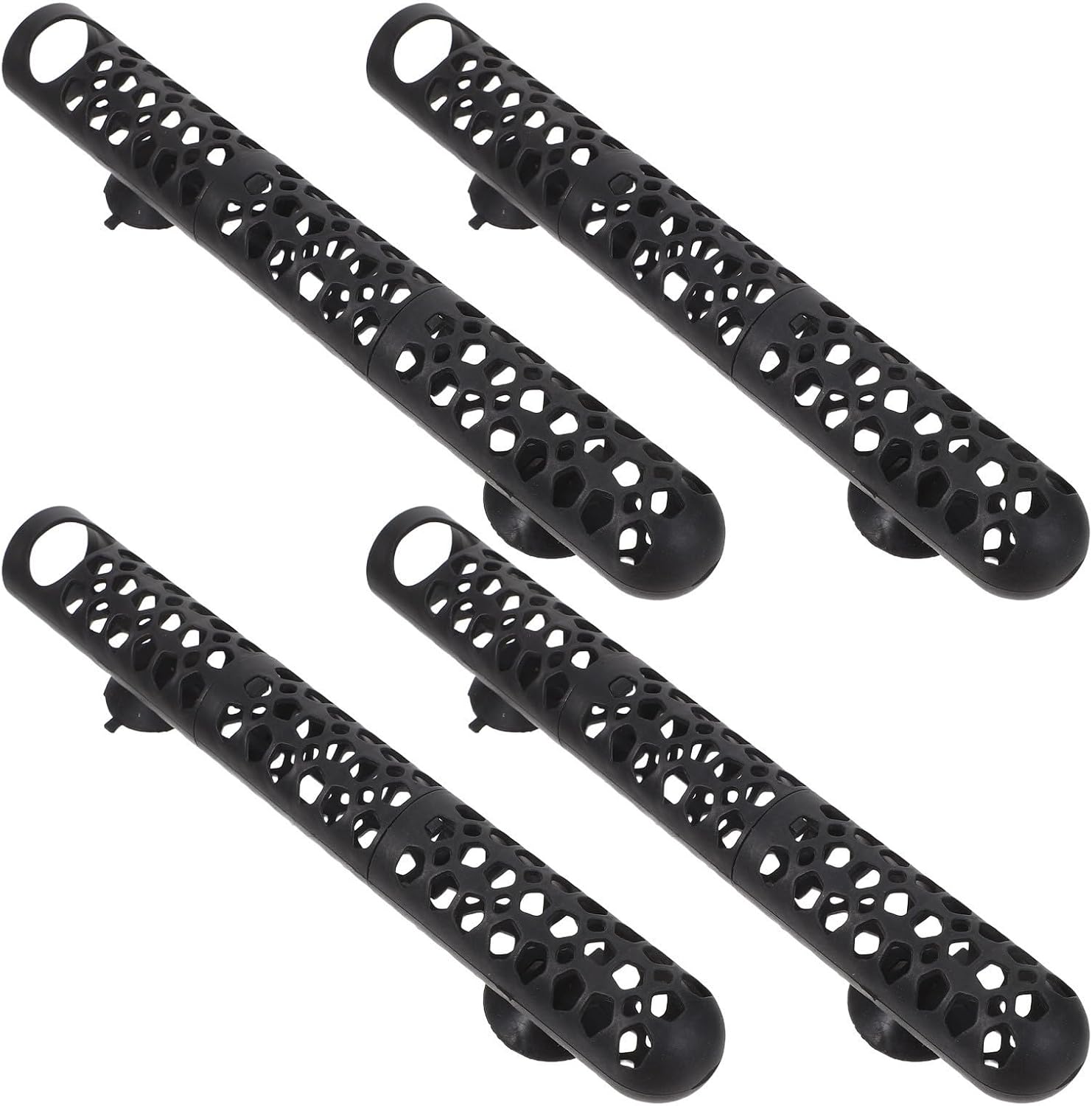 4pcs Aquarium Heater Protective Case for Fish Tanks and Glass Aquariums Plastic Heater Guard with Universal Compatibility and Burn Prevention to 2.8cm Diameter Detachable Cover
