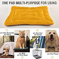 Vista 59 de Dog Bed Mat Soft Comfortable Anti-Slip Bottom Pet Mat Washable Cat Kennel Crate Pad for Small Medium Large Pets 18x24in Hot Pink Beige