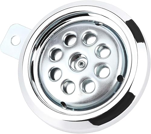 Miniatura 2 de Altavoces redondos impermeables de cuerno ruidoso, bocina universal de motocicleta de 105 dB, 12 V 3.346 in para scooter, ciclomotor, motocross,