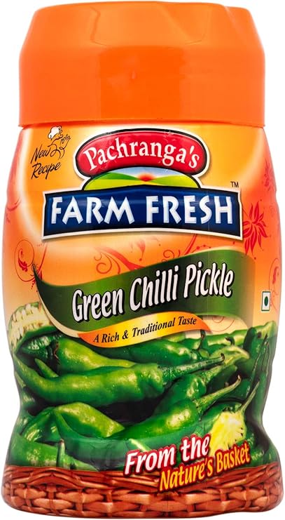 Pachrangas Farm Fresh Green Chilli Pickle - 1kg