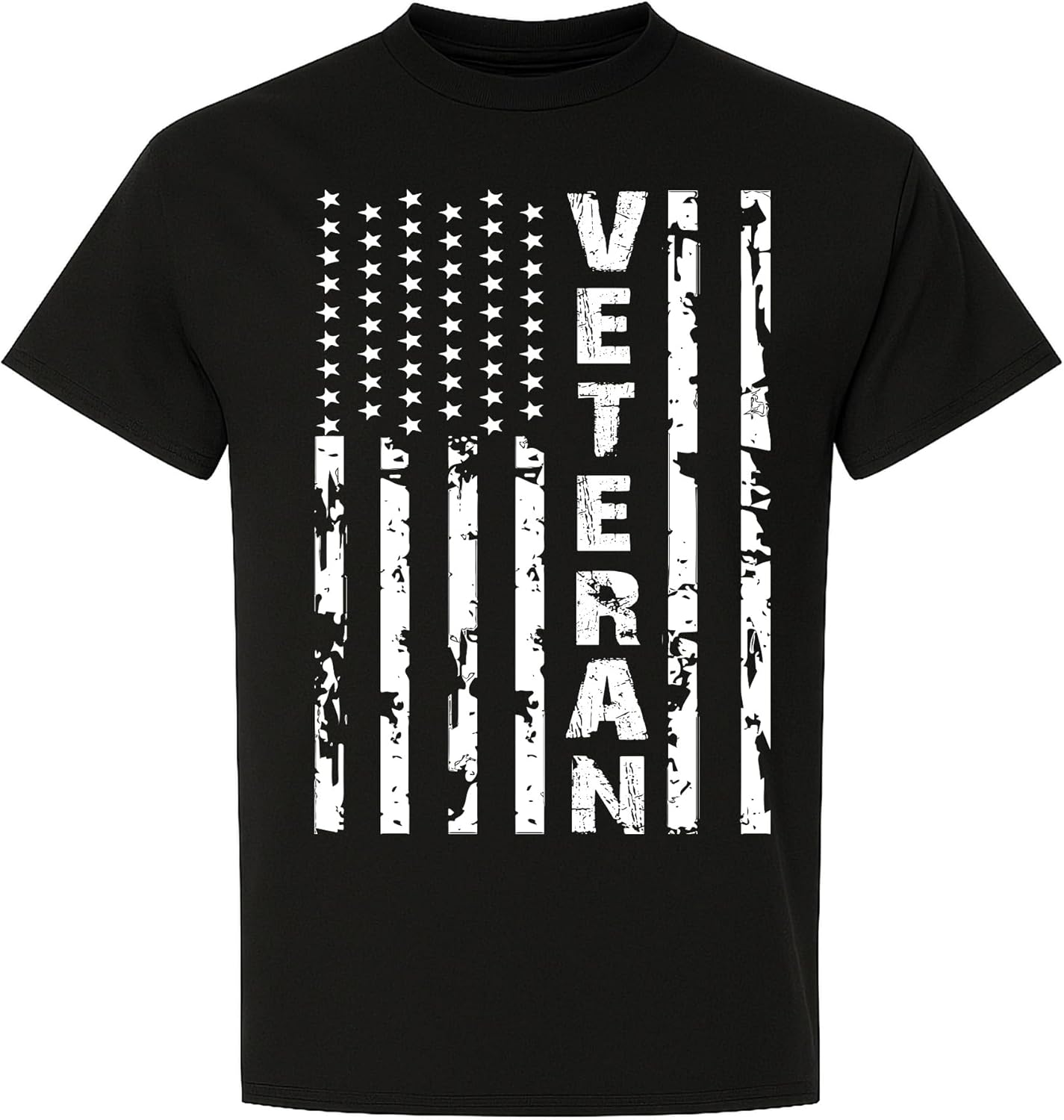 Kropsis Veteran Patriotic U.S Army American Flag Men's T-Shirt - Image 4