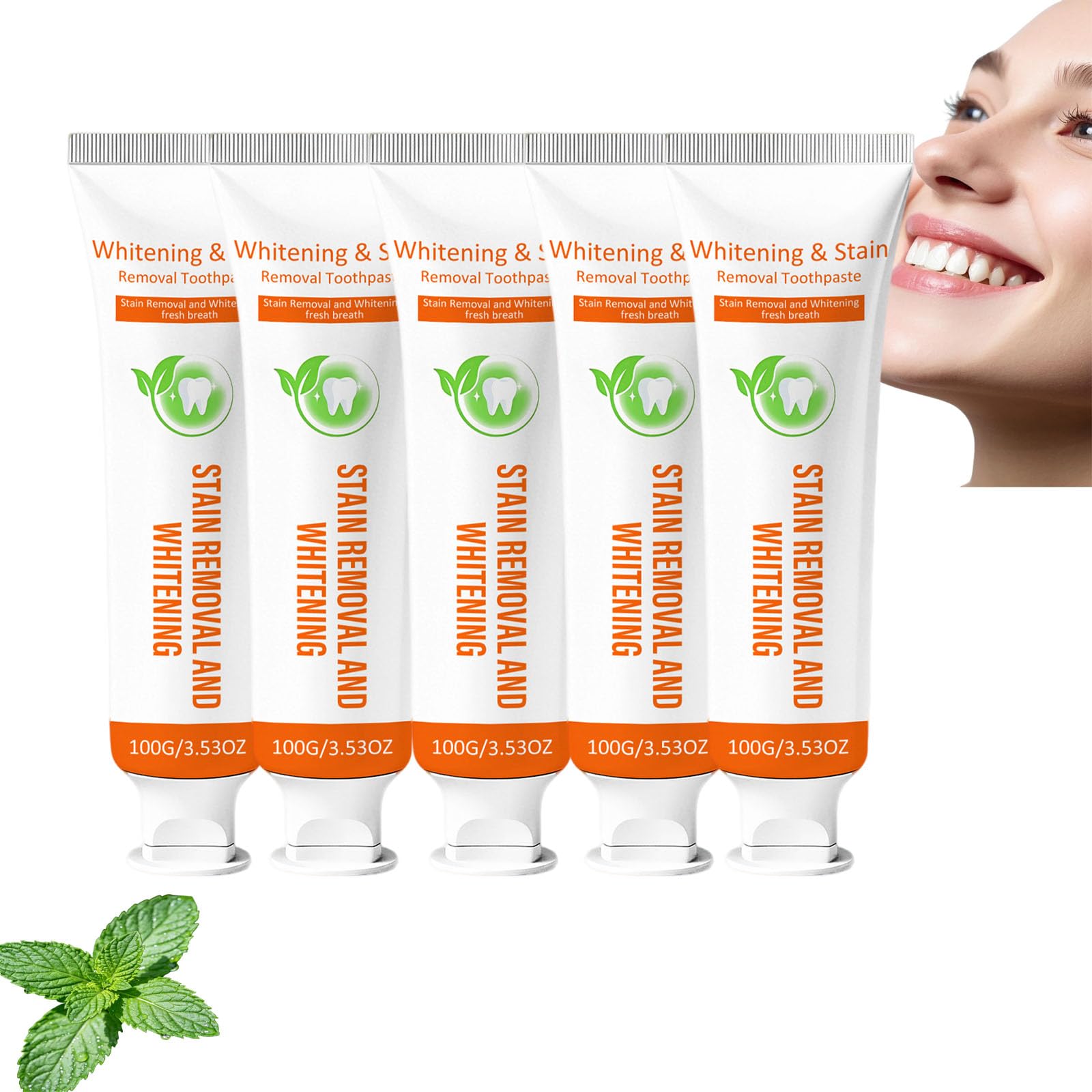 Sensitivity Relief & Whitening - Pasta de dientes libre de fluoruros, mentol, pasta de dientes blanqueadora intensiva, blanca/ning y eliminación de manchas, dientes remineralizantes de goma