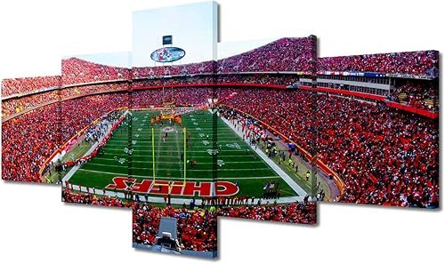 Vista 467 de Cuadros de estadios deportivos de fútbol americano de Minnesota, cuadros de vikingos, 5 paneles, lienzo para pared, arte de pared del estadio