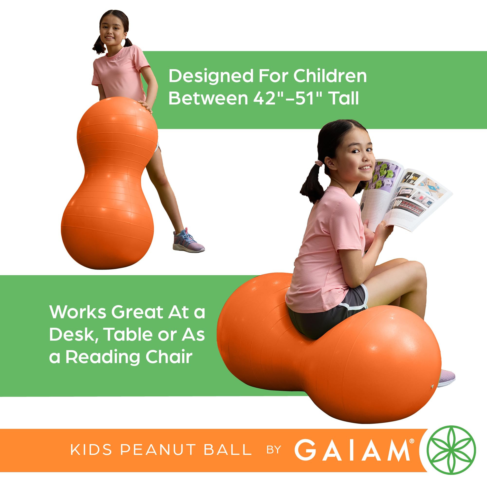 Amazon.com: Gaiam Kids Active Seat Peanut Shaped Bounce Desk Chair