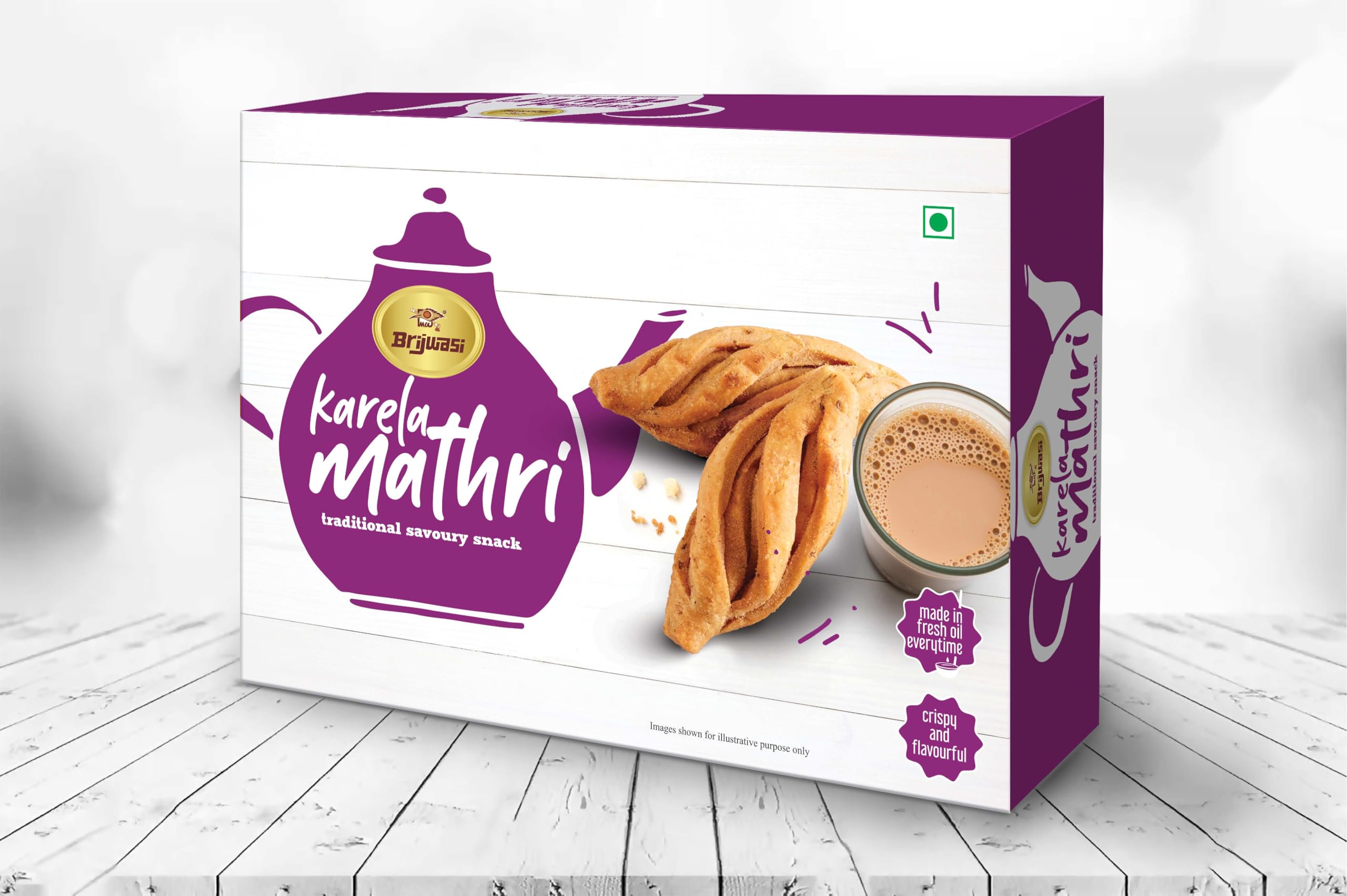 Brijwasi Karela Mathri 400 g | Traditional Savoury Snack | Crisp & Flavourful Tea-Time Delight | No Artificial Colours or Preservatives-picture-31