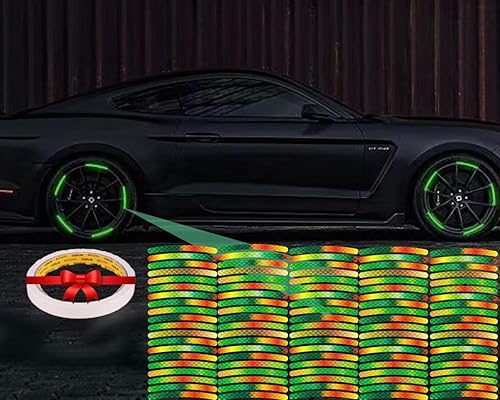 100 calcomanías reflectantes para llantas de automóvil, impermeables, reflectantes, para llantas, tiras decorativas de seguridad para automóvil,